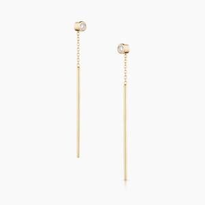 NEW THATCH women's marlo threader earrings in gold